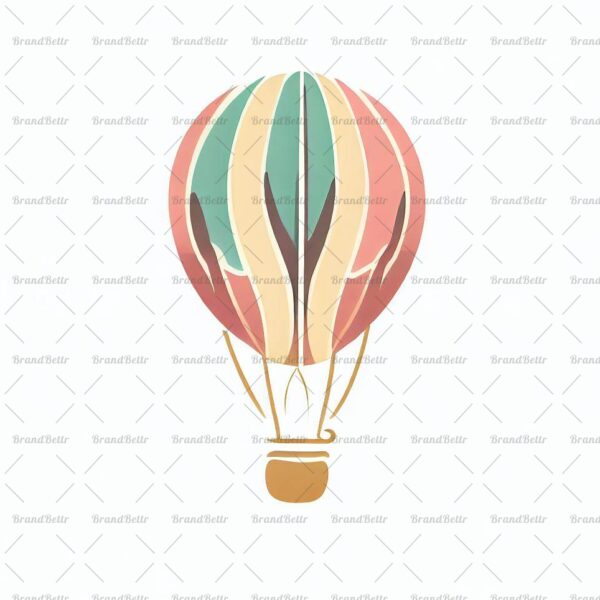 Verspielter Heißluftballon